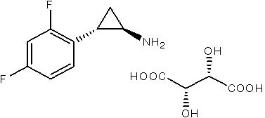 (1R,2S)-2-(2,4-difluorophenyl)cyclopropan-1-amine (2S,3S)-2,3-dihydroxybutanedioic acid