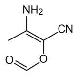 (1E)-2-amino-1-cyanoprop-1-en-1-yl methanoate